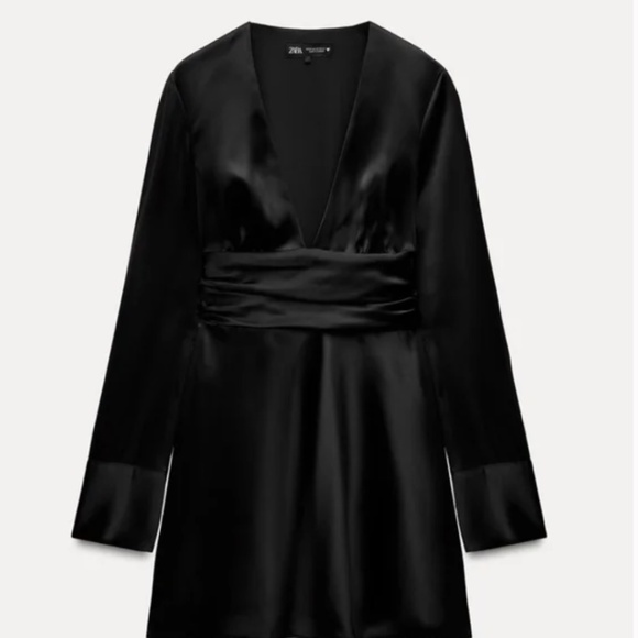 Zara Satin Effect Mini Dress - Picture 1 of 7